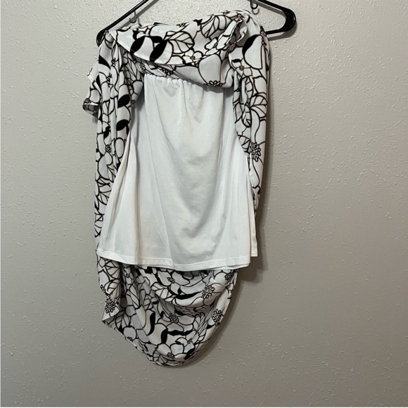 Worthington Maxi Skirt PXL drawstring neutral floral - Picture 5 of 9